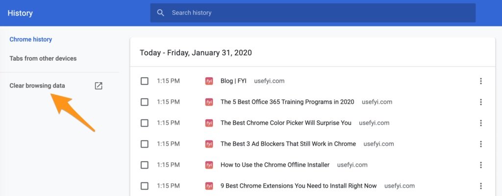 How to Delete Search History on Google Chrome