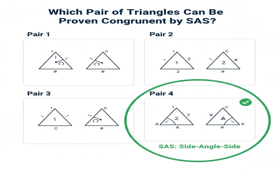 Which Pair of Triangles Can be Proven Congruent by Sas?