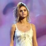 Selena Gomez White Lace Dress
